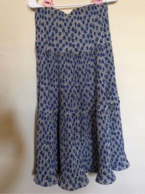 Alice Blue Blue Floral Maxi Skirt Size M
